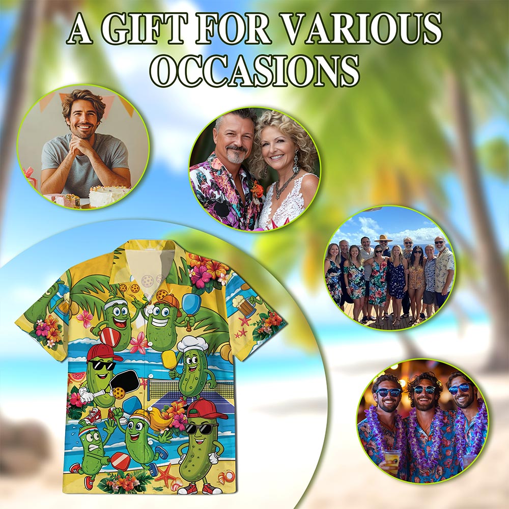 There's No Sorry In Pickleball Hawaiian Shirt for Men, Button Down Aloha Shirt - Azhawaiian