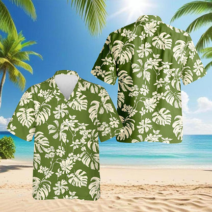 Tiare Garden Hawaiian Shirt for Men, Button Down Aloha Shirt - Azhawaiian