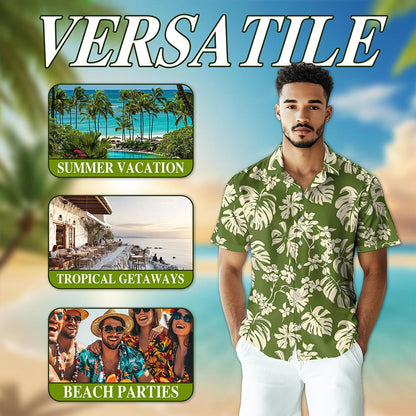 Tiare Garden Hawaiian Shirt for Men, Button Down Aloha Shirt - Azhawaiian
