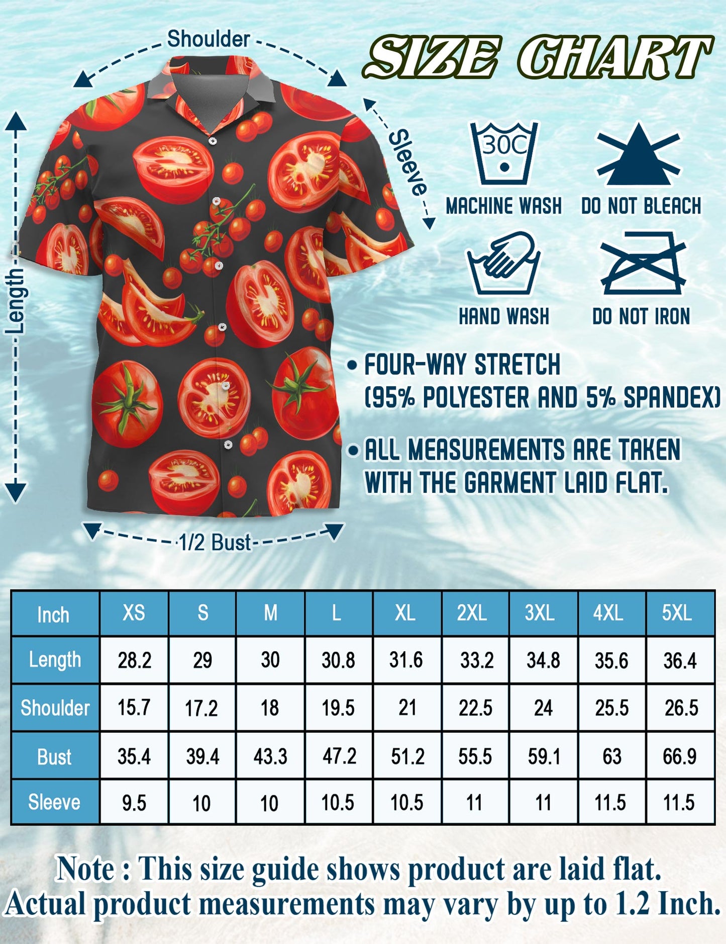 Tomato Hawaiian Shirt for Men, Button Down Aloha Shirt - Azhawaiian