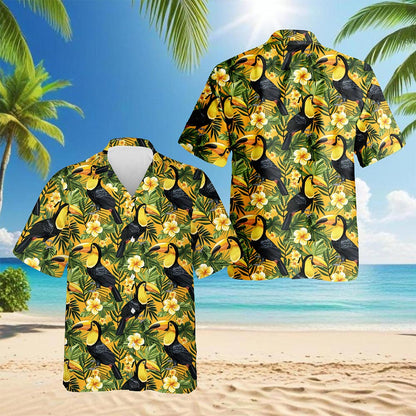 Toucan Hawaiian Shirt for Men, Button Down Aloha Shirt - Azhawaiian