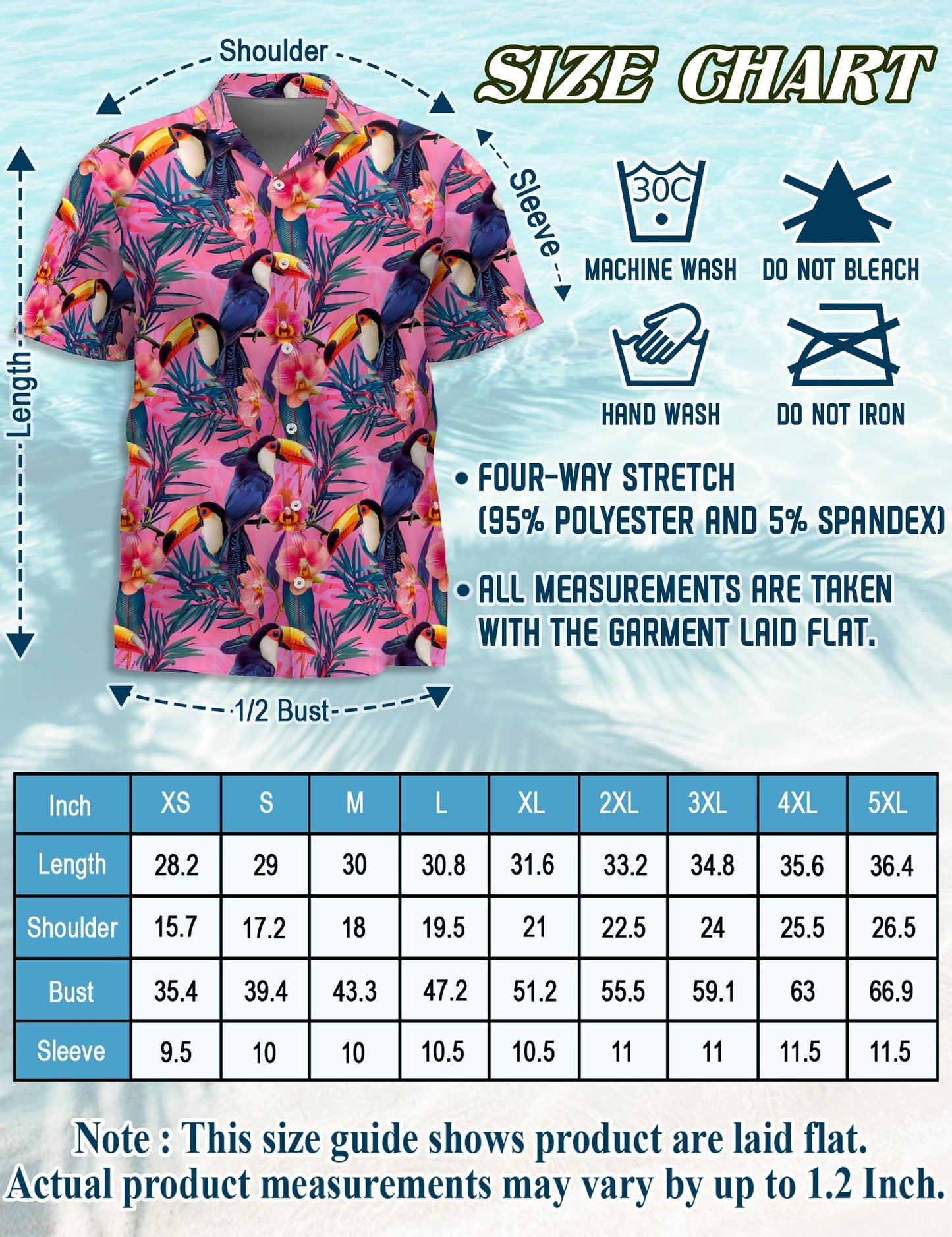 Toucan Hawaiian Shirt for Men, Button Down Aloha Shirt - Azhawaiian