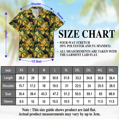 Toucan Hawaiian Shirt for Men, Button Down Aloha Shirt - Azhawaiian