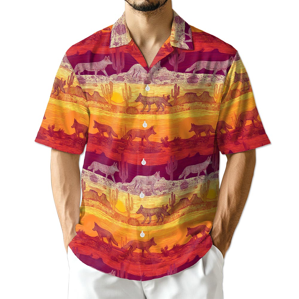 Azhawaiian Tropical Coyotes Hawaiian Shirt for Men