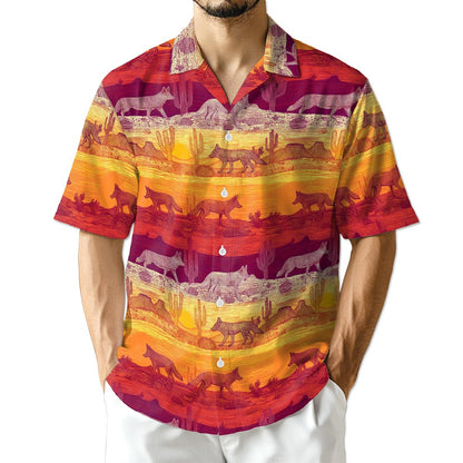 Azhawaiian Tropical Coyotes Hawaiian Shirt for Men