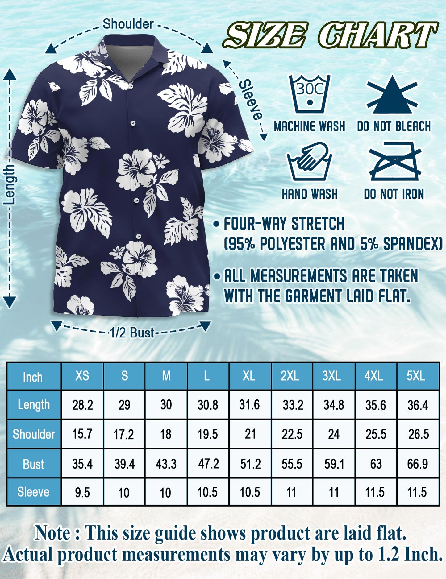 Tropical Hibiscus Hawaiian Shirt for Men, Button Down Aloha Shirt - Azhawaiian