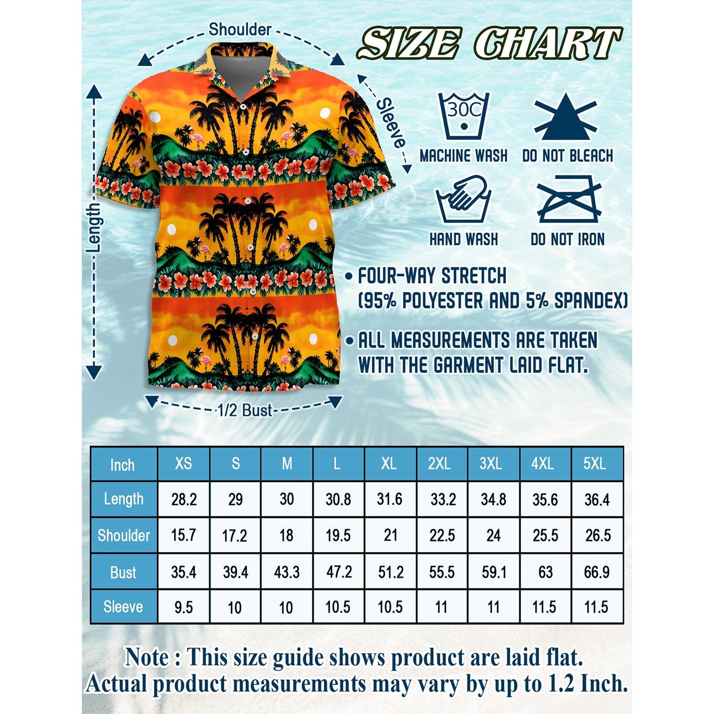 Tropical Sunset Flamingo Hawaiian Shirt for Men, Button Down Aloha Shirt - Azhawaiian