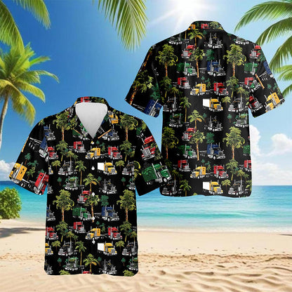 Tropical Truck Hawaiian Shirt for Men, Button Down Aloha Shirt - Azhawaiian