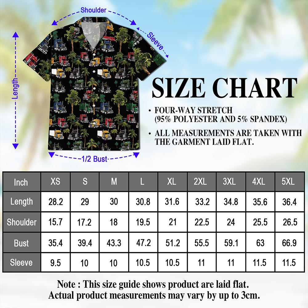 Tropical Truck Hawaiian Shirt for Men, Button Down Aloha Shirt - Azhawaiian