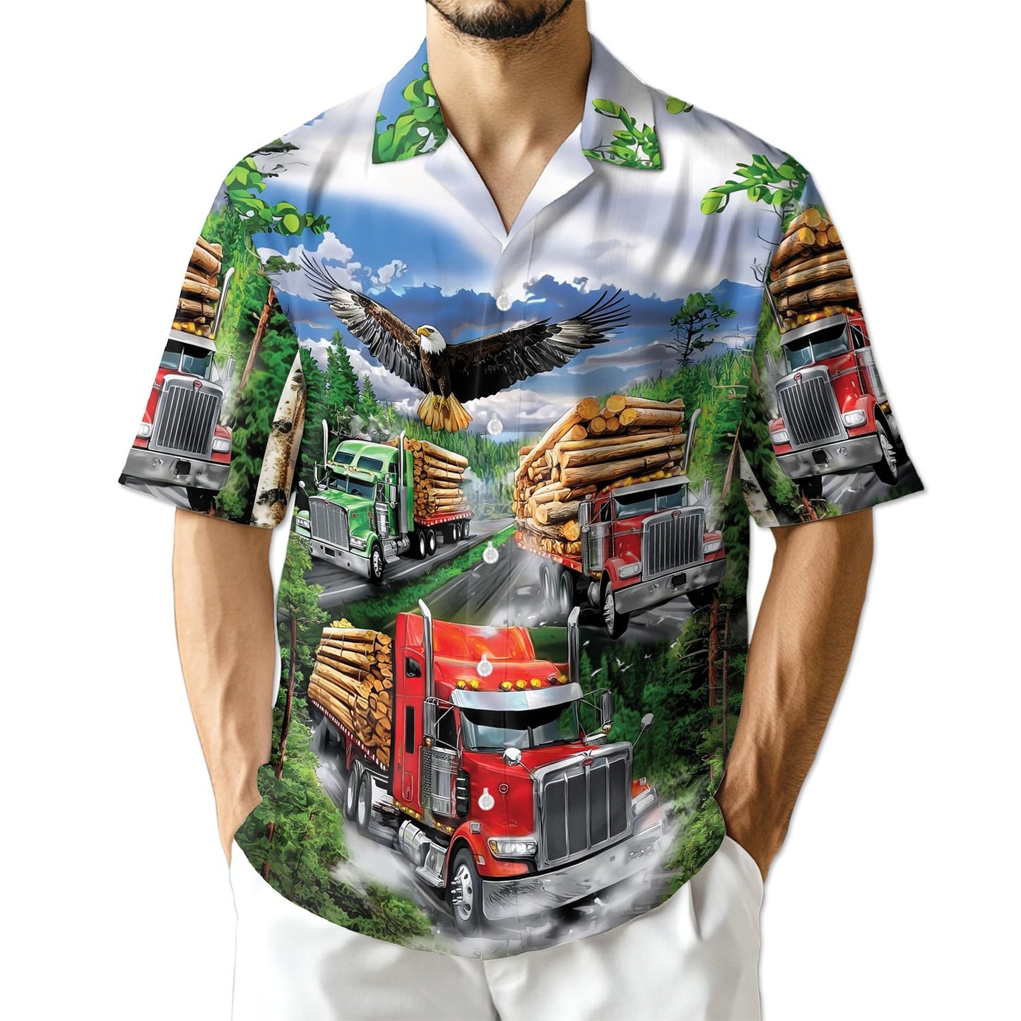 Azhawaiian Truck Hawaiian Shirt for Men