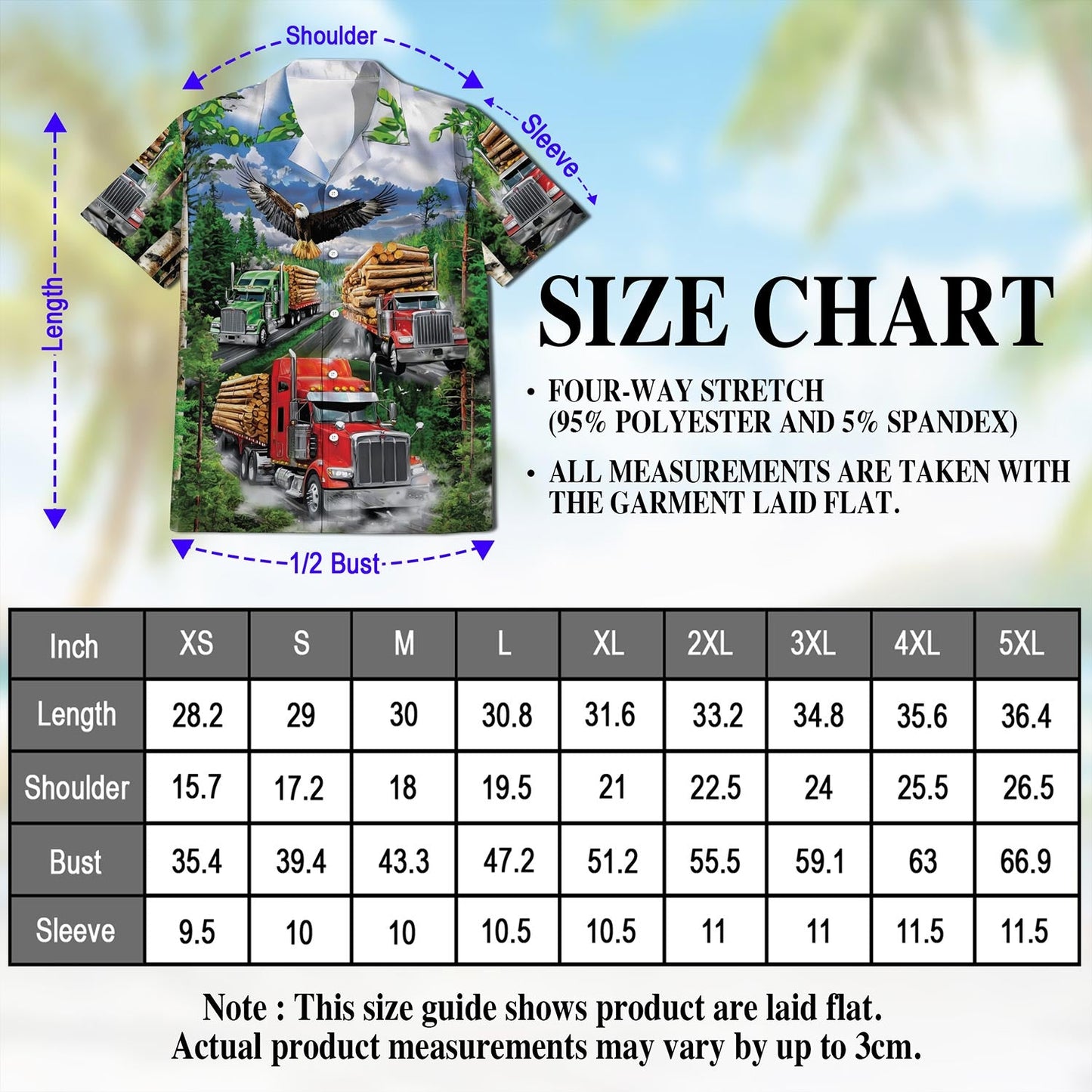 Truck Hawaiian Shirt for Men, Button Down Aloha Shirt - Azhawaiian