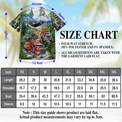 Truck Hawaiian Shirt for Men, Button Down Aloha Shirt - Azhawaiian