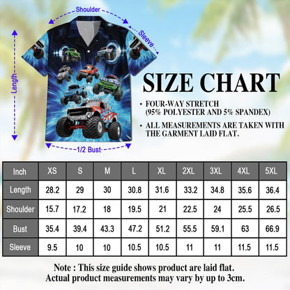 Truck Lovers Hawaiian Shirt for Men, Button Down Aloha Shirt - Azhawaiian