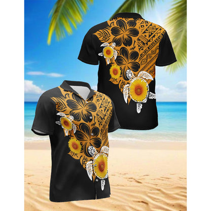Turtle Hawaiian Shirt for Men, Button Down Aloha Shirt - Azhawaiian