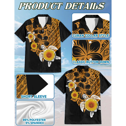 Turtle Hawaiian Shirt for Men, Button Down Aloha Shirt - Azhawaiian