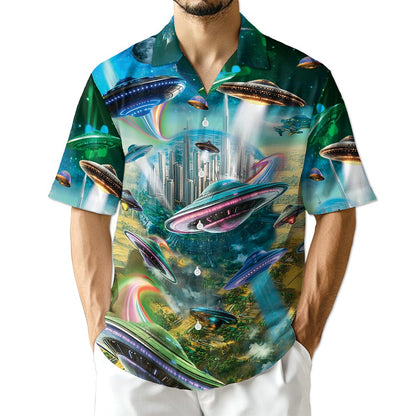 Azhawaiian UFO Hawaiian Shirt for Men