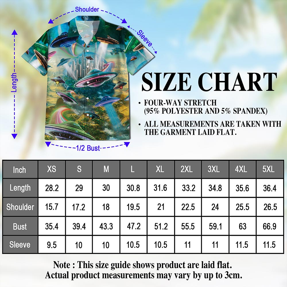 UFO Hawaiian Shirt for Men, Button Down Aloha Shirt - Azhawaiian