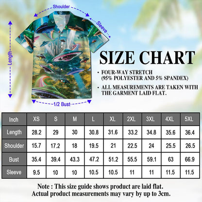 UFO Hawaiian Shirt for Men, Button Down Aloha Shirt - Azhawaiian