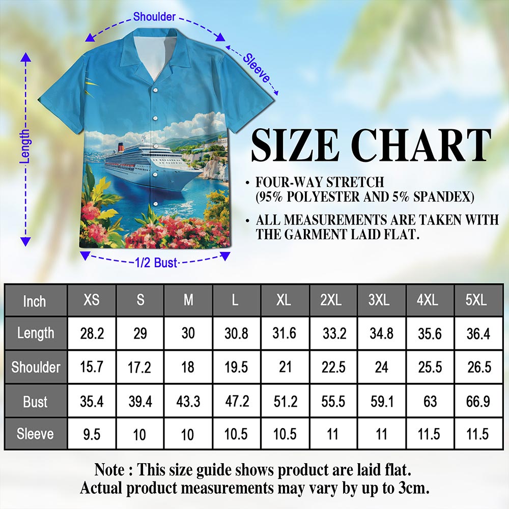 US Cruise Ship Hawaiian Shirt for Men, Button Down Aloha Shirt - Azhawaiian