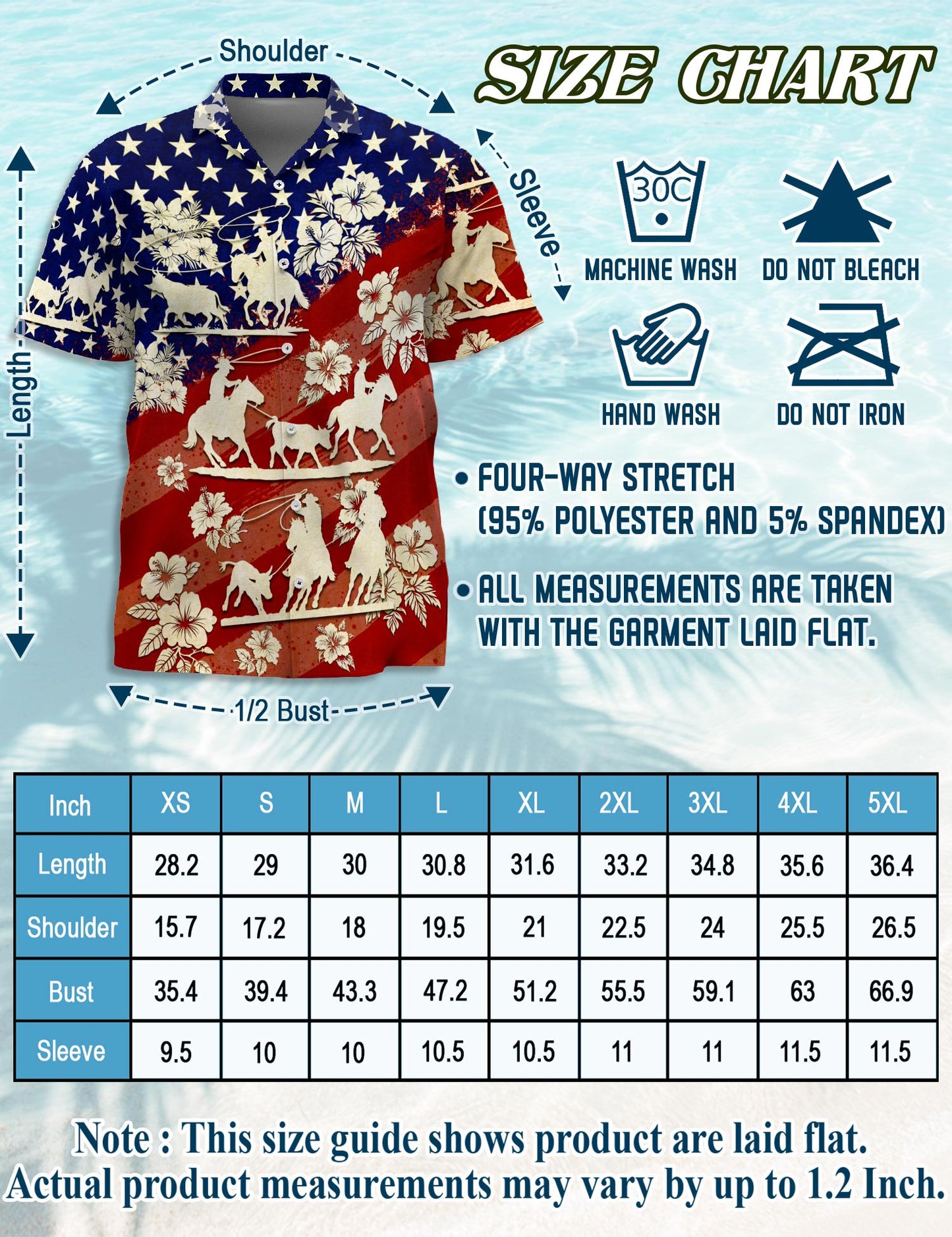 US Team Roping Hawaiian Shirt for Men, Button Down Aloha Shirt - Azhawaiian