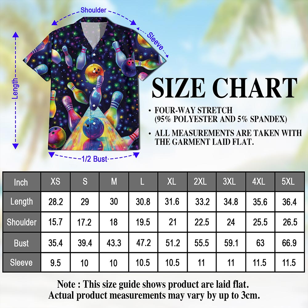 Tropical Bowling Hawaiian Shirt for Men, Button Down Aloha Shirt - Azhawaiian