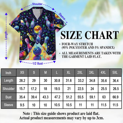 Tropical Bowling Hawaiian Shirt for Men, Button Down Aloha Shirt - Azhawaiian