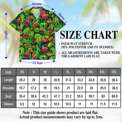 Venus Flytrap Hawaiian Shirt for Men, Button Down Aloha Shirt - Azhawaiian