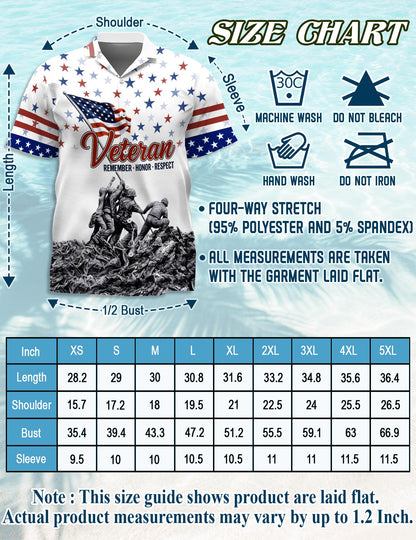 Veteran 4th July Hawaiian Shirt for Men, Button Down Aloha Shirt - Azhawaiian