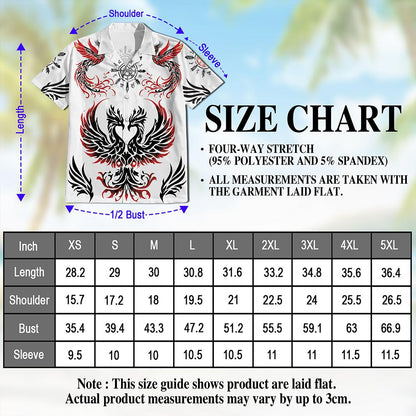 Viking Phoenix Hawaiian Shirt for Men, Button Down Aloha Shirt - Azhawaiian