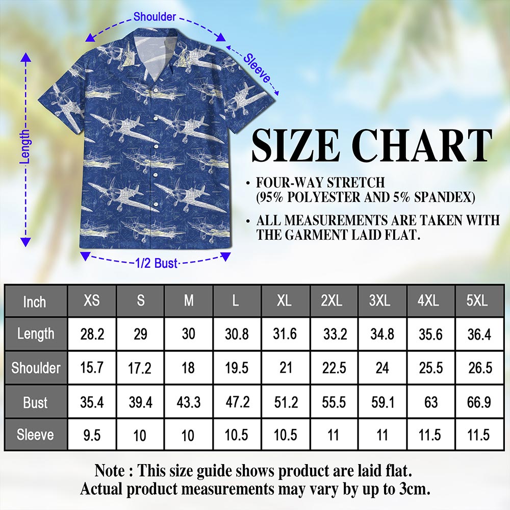 Vintage Aircraft Hawaiian Shirt for Men, Button Down Aloha Shirt - Azhawaiian
