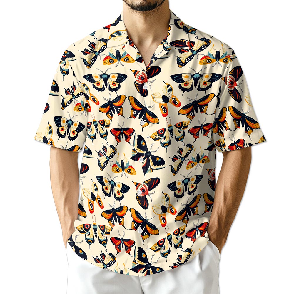 Azhawaiian Vintage Butterfly Hawaiian Shirt for Men
