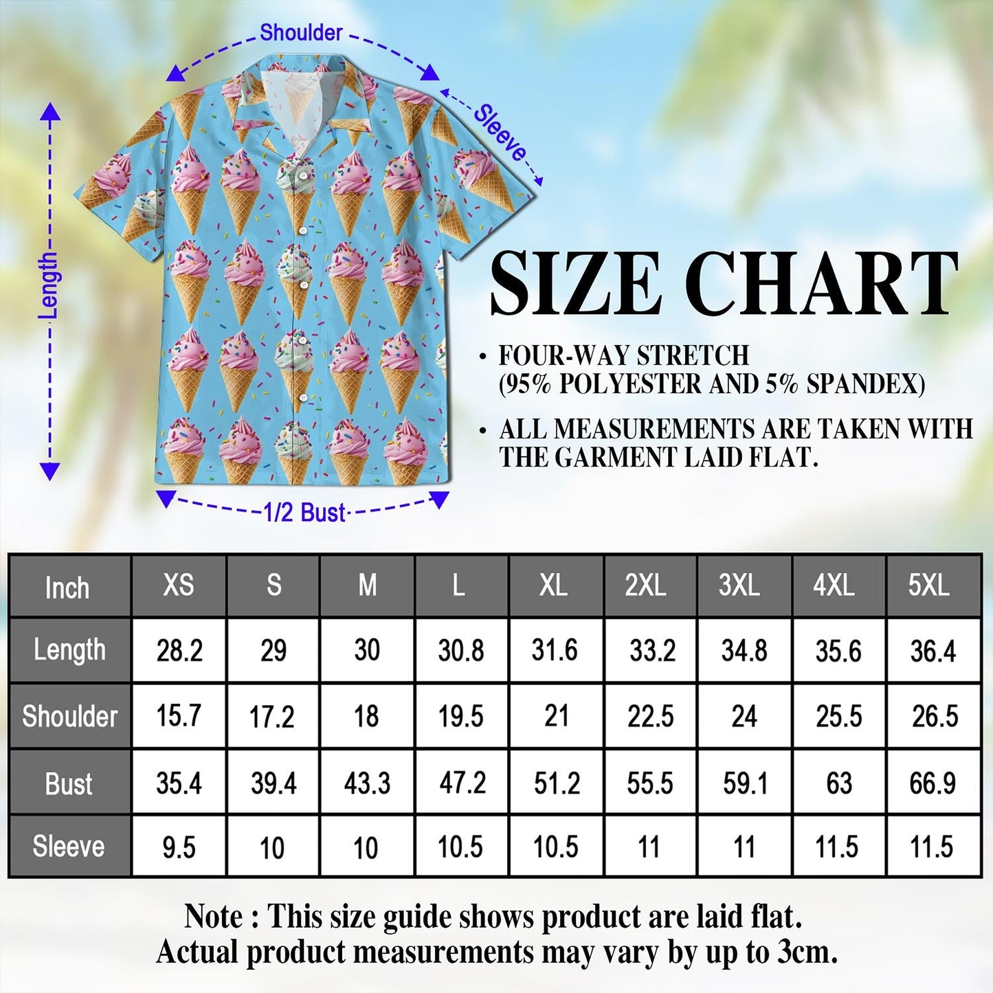 Vintage Ice Cream Hawaiian Shirt for Men, Button Down Aloha Shirt - Azhawaiian
