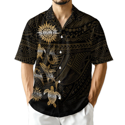 Azhawaiian Vintage Polynesian Tribal Hawaiian Shirt for Men