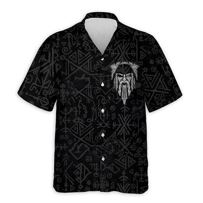 Vintage Viking Odin The Sons of Fenrir tattoo Hawaiian Shirt for Men, Button Down Aloha Shirt - Azhawaiian