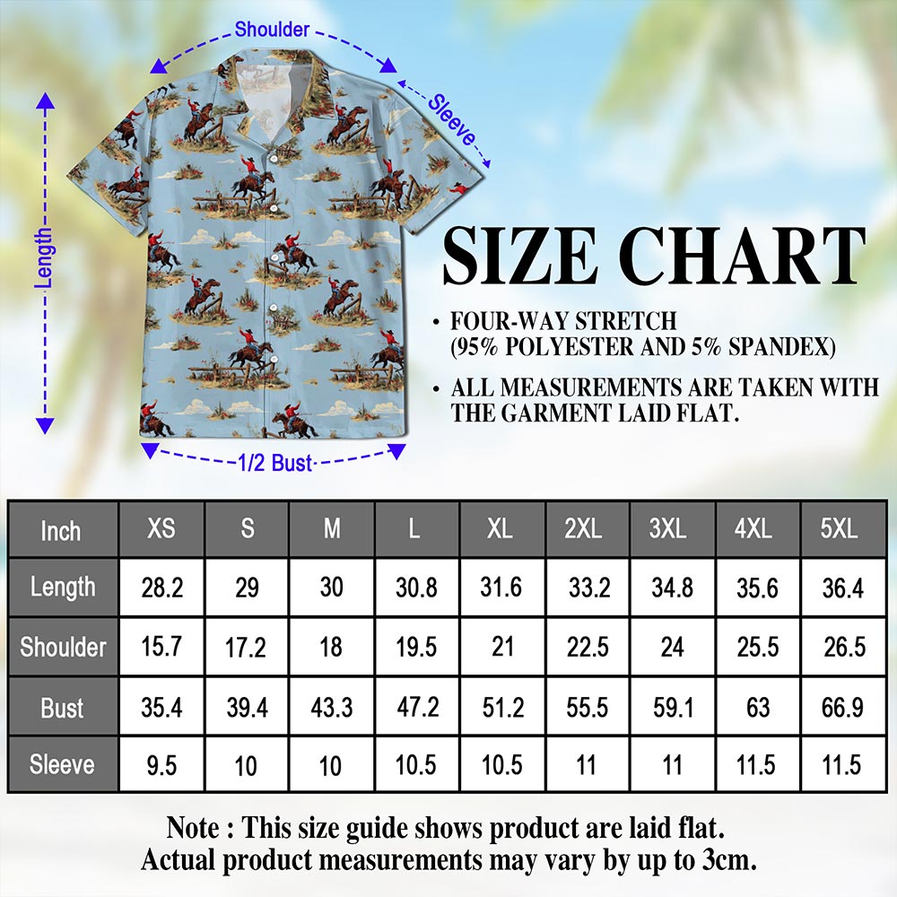 Vintage Western Cowboy Hawaiian Shirt for Men, Button Down Aloha Shirt - Azhawaiian