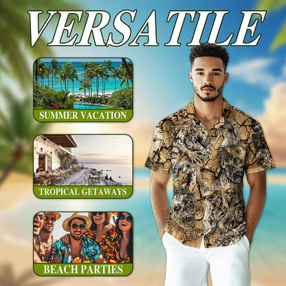 Vintage Zombie Hawaiian Shirt for Men, Button Down Aloha Shirt - Azhawaiian