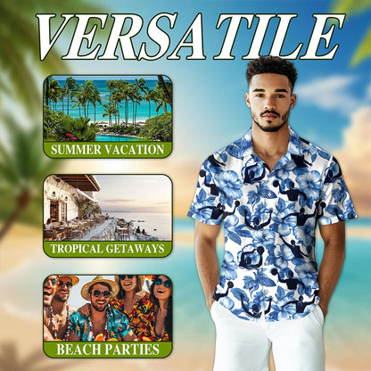 Water Polo Hawaiian Shirt for Men, Button Down Aloha Shirt - Azhawaiian