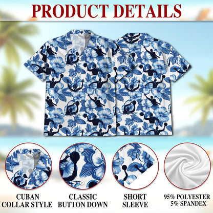 Water Polo Hawaiian Shirt for Men, Button Down Aloha Shirt - Azhawaiian