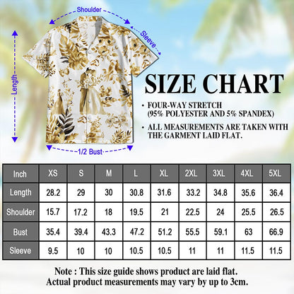 Wedding Engraved Hawaiian Shirt for Men, Button Down Aloha Shirt - Azhawaiian