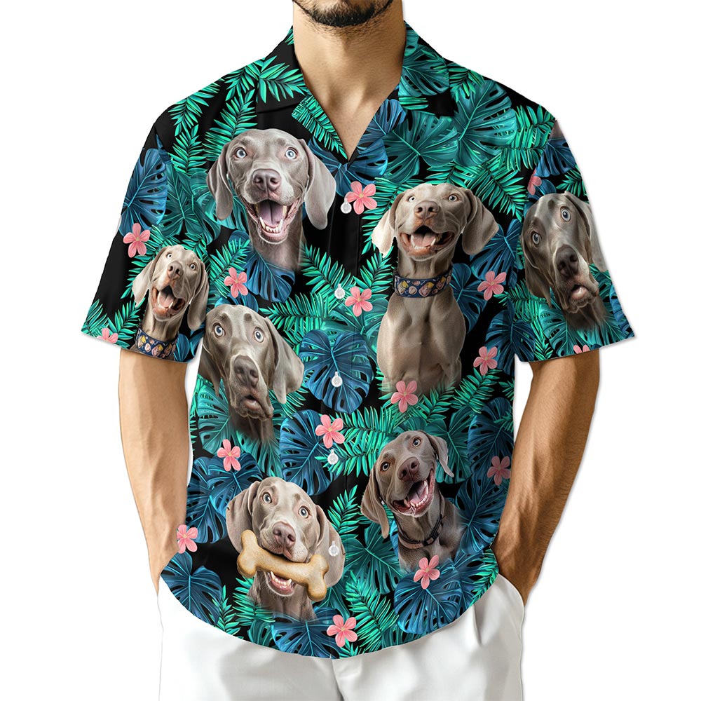 Azhawaiian Weimaraner Dog Hawaiian Shirt for Men