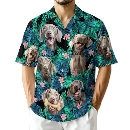 Azhawaiian Weimaraner Dog Hawaiian Shirt for Men