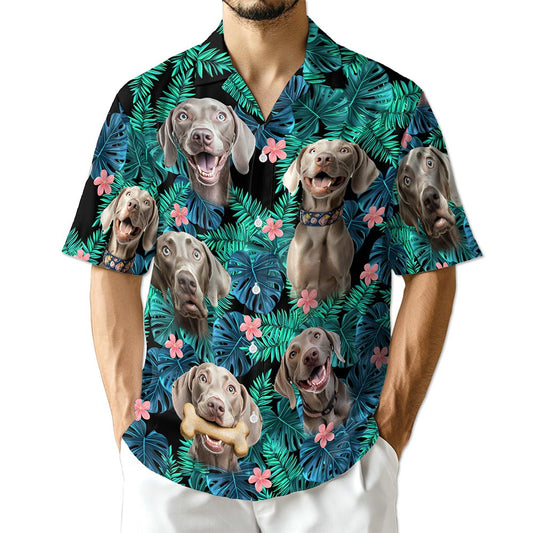 Azhawaiian Weimaraner Dog Hawaiian Shirt for Men