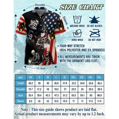 Welder Patriotic Hawaiian Shirt for Men, Button Down Aloha Shirt - Azhawaiian