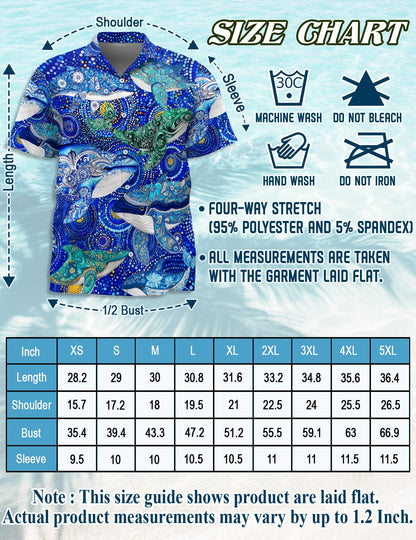 Whale Hawaiian Shirt for Men, Button Down Aloha Shirt - Azhawaiian