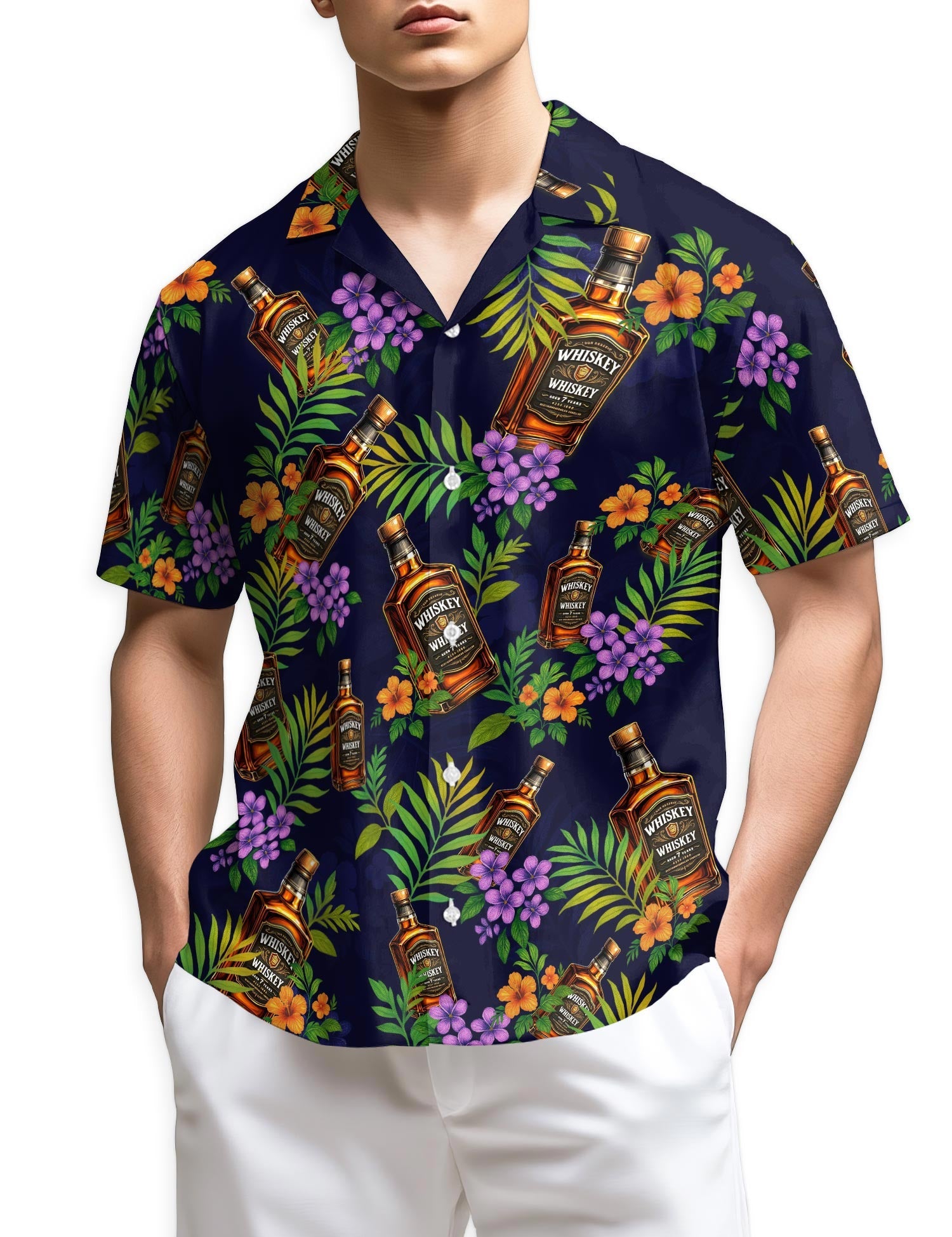 Azhawaiian Whiskey Hawaiian Shirt for Men