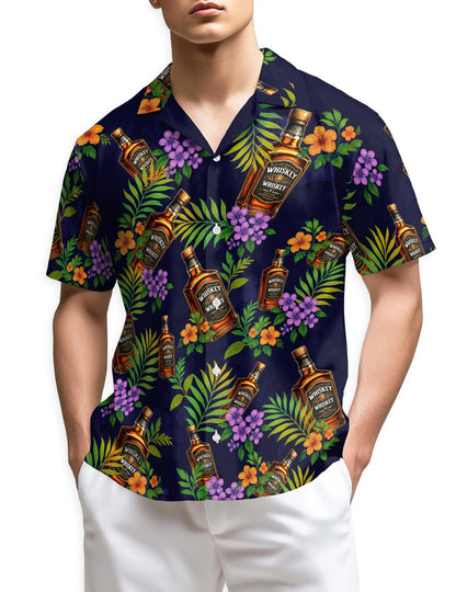 Azhawaiian Whiskey Hawaiian Shirt for Men