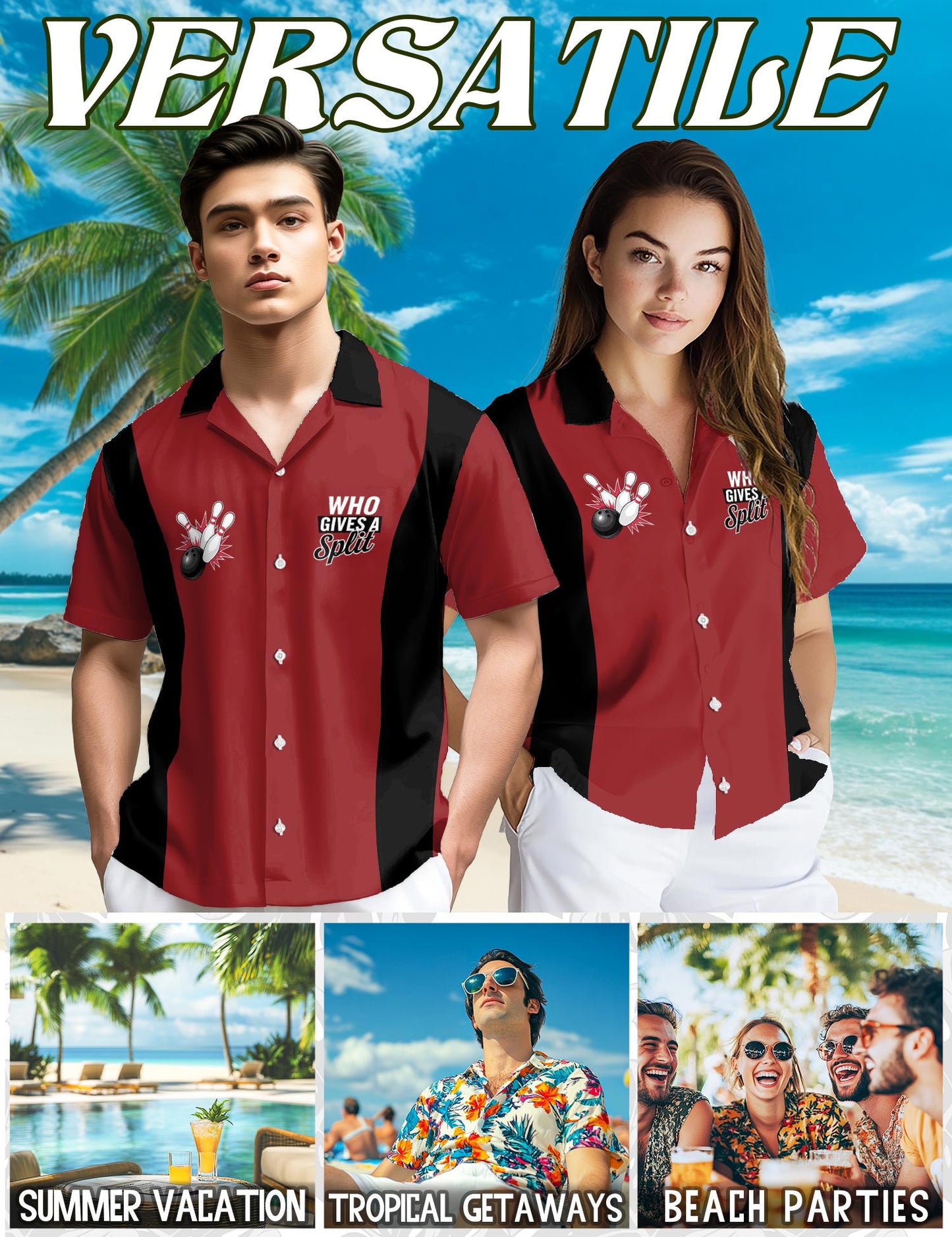 Who Gives A Split Hawaiian Shirt for Men, Button Down Aloha Shirt - Azhawaiian
