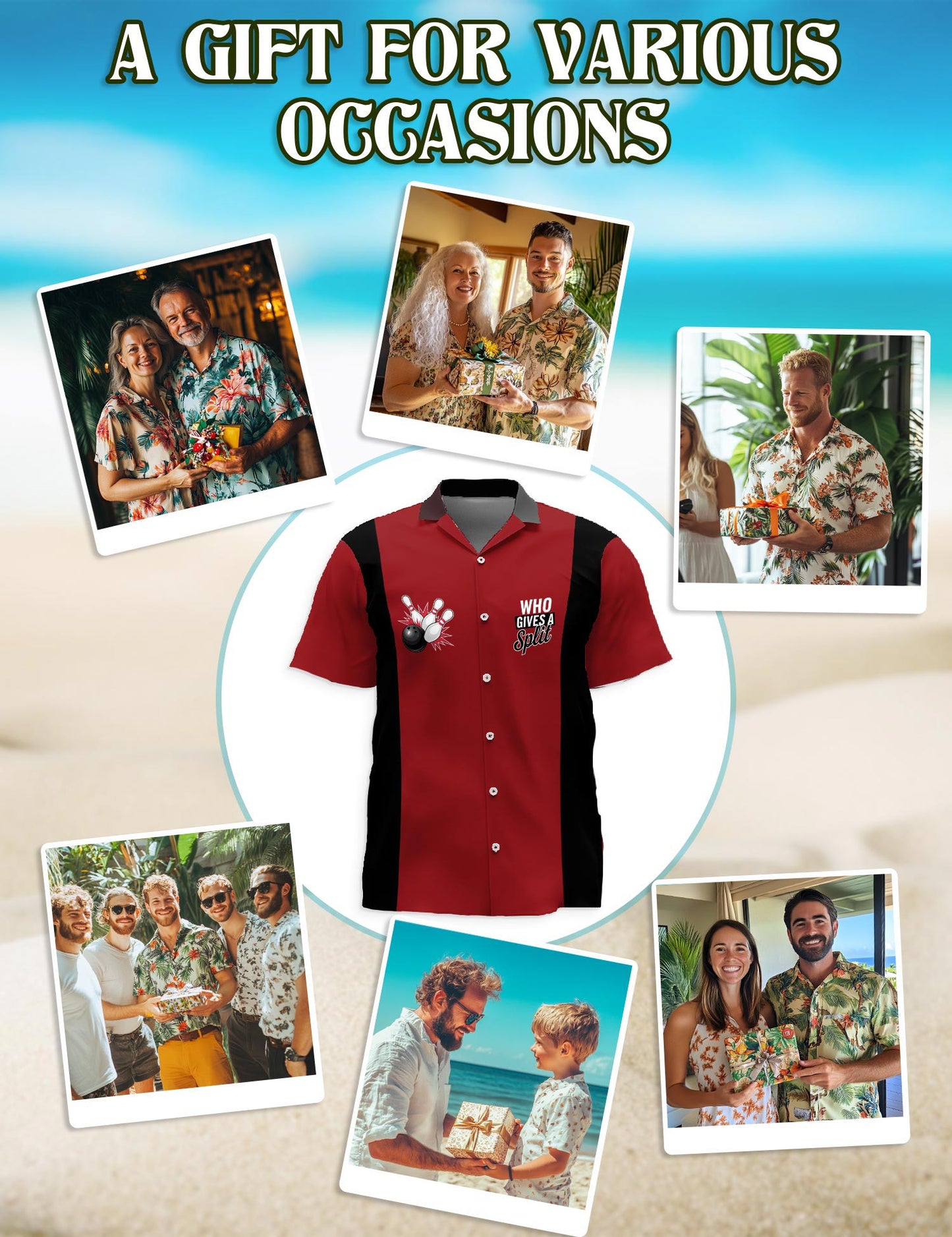 Who Gives A Split Hawaiian Shirt for Men, Button Down Aloha Shirt - Azhawaiian