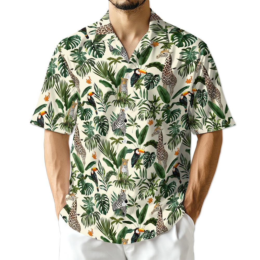 Azhawaiian Wild Animal Hawaiian Shirt for Men