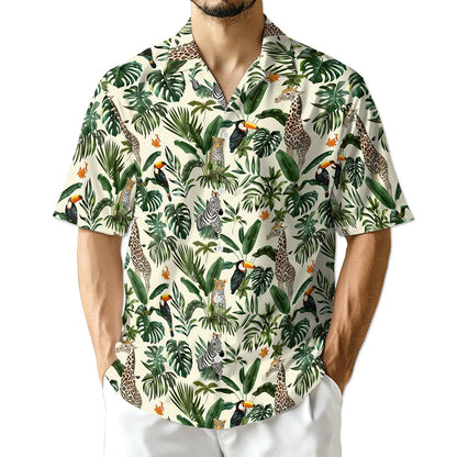 Azhawaiian Wild Animal Hawaiian Shirt for Men